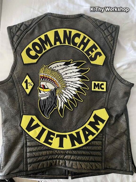 May Logo Patch áo da cho anh em moto biker nước ngoài ở nha trang